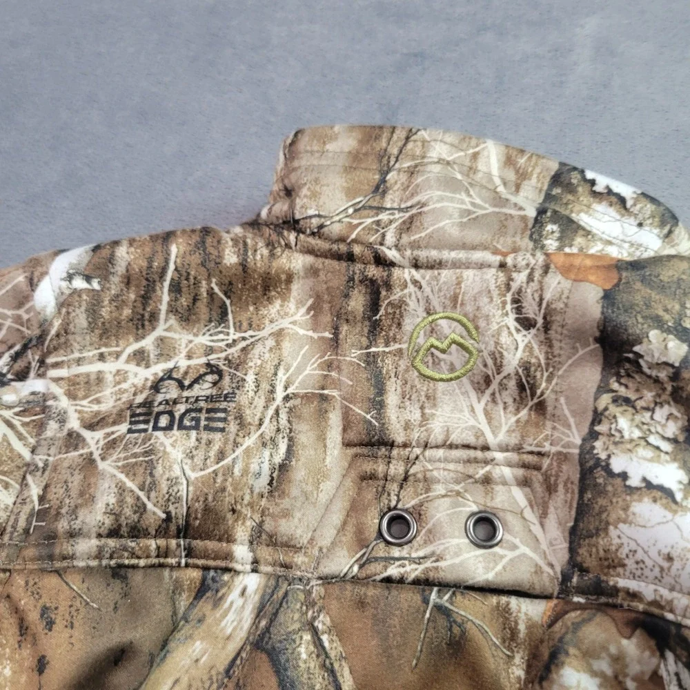 Magellan Outdoors Kid Realtree Edge Camo Waterproof Softshell Jacket XS Full Zip
